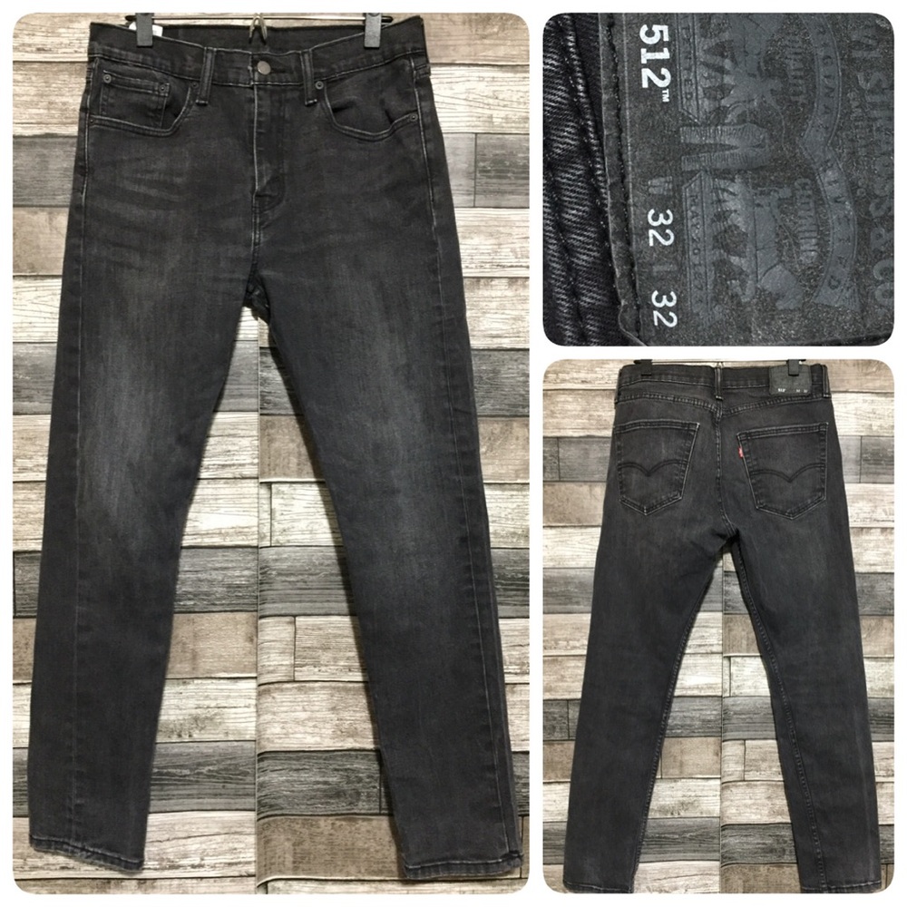 Levi’s 512 Slim Taper Jeans Men’s 32x32 Gray Denim Stretch